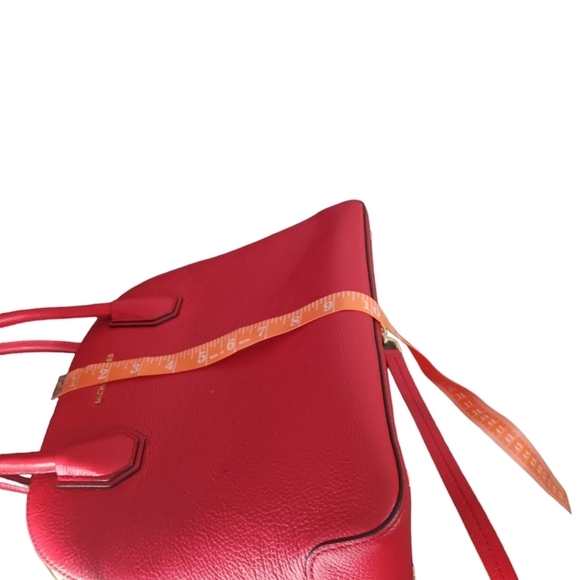 Red Micheal Kors  hobo bag with gold hardware and additional strap for shoulder - Picture 6 of 9